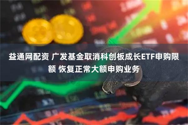 益通网配资 广发基金取消科创板成长ETF申购限额 恢复正常大额申购业务