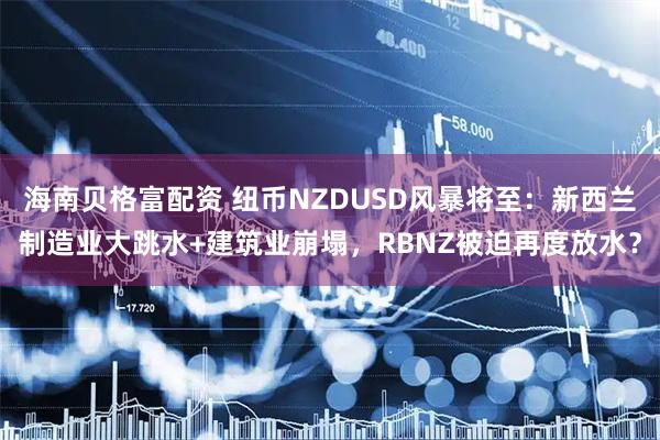 海南贝格富配资 纽币NZDUSD风暴将至：新西兰制造业大跳水+建筑业崩塌，RBNZ被迫再度放水？