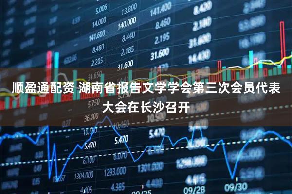 顺盈通配资 湖南省报告文学学会第三次会员代表大会在长沙召开